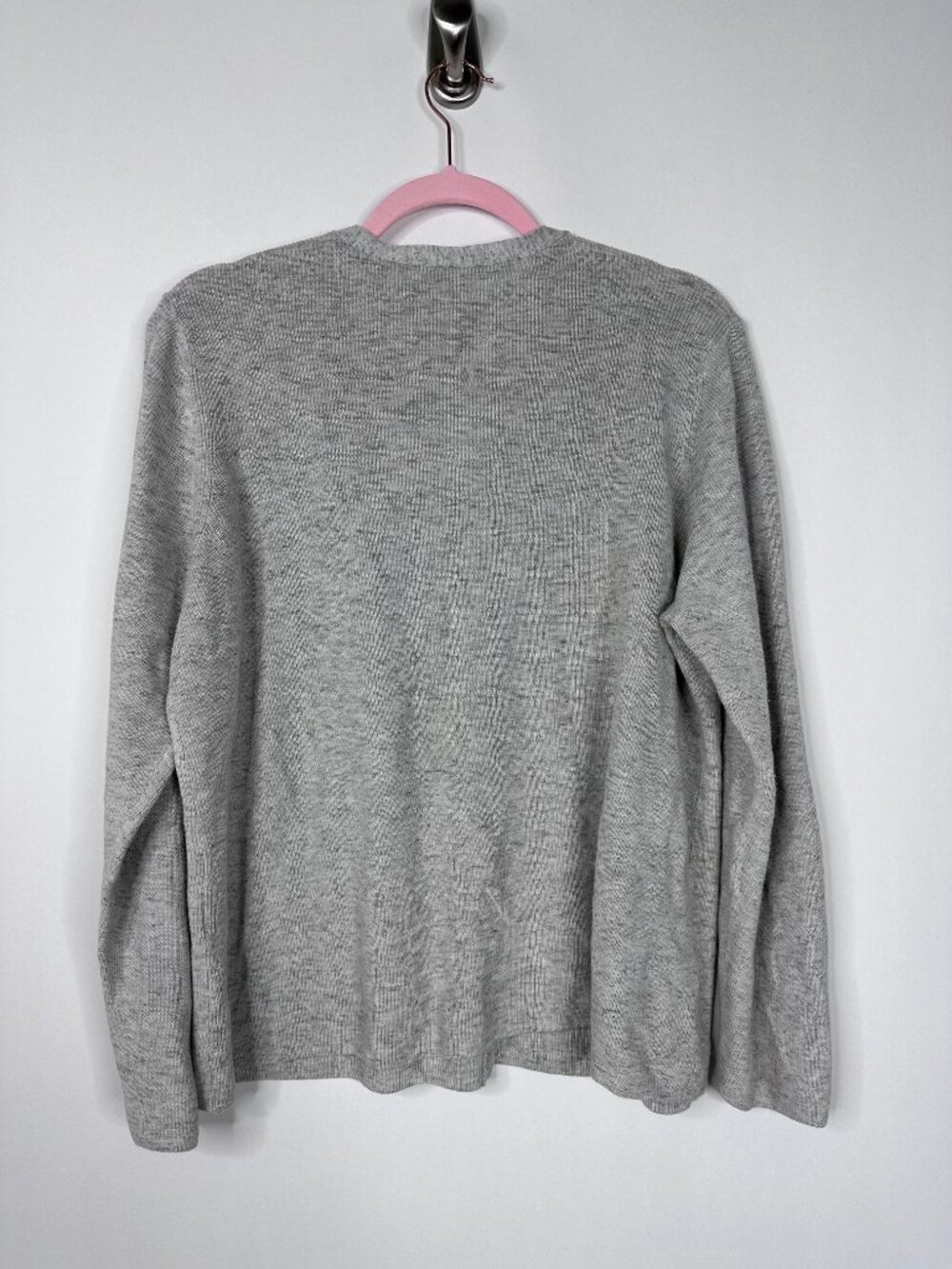 Eileen Fisher Cotton V-Neck Cardigan Gray XL #A2329 - Picture 3 of 6
